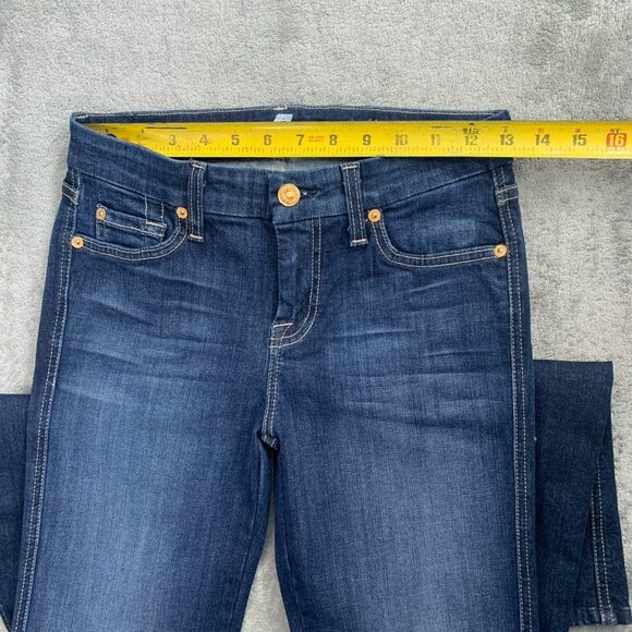 7 for all Mankind "A" Pocket Jeans Womens 26x33”Blue Denim Bootcut Low Rise Y2K - Picture 7 of 14